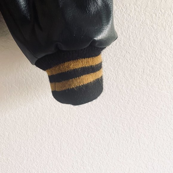 Modern Vintage Wool & Leather Letterman Varsity Jacket - Picture 5 of 6